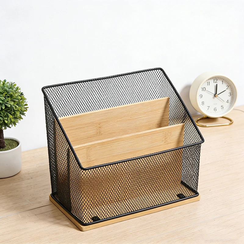PELVARO Kyoto Bamboo & Mesh File Rack by PELVARO