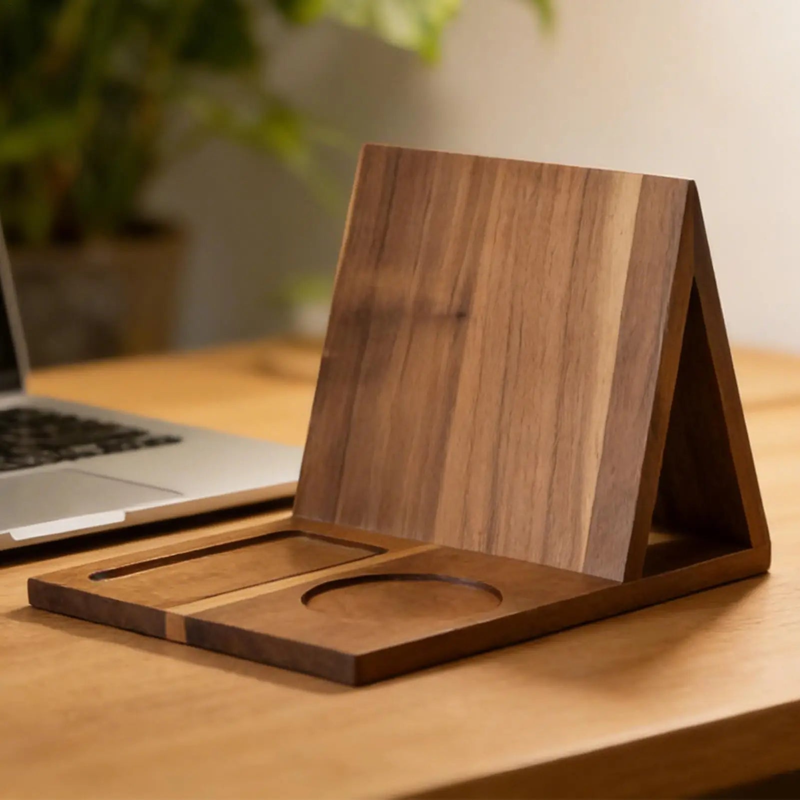 PELVARO Recline Bamboo Book & Tablet Stand by PELVARO